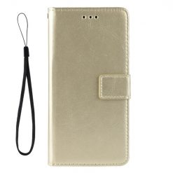 Knižkové puzdro Shockproof Horse Texture zlaté – Samsung Galaxy Z Fold 3
