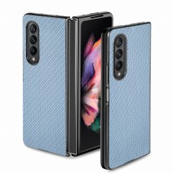 Kryt Cross Pattern Slim modrý – Samsung Galaxy Z Fold 3