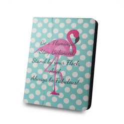 Univerzálne knižkové puzdro Flamingo and Dots pre tablet so 9 - 10 palcovým displejom