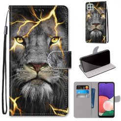 Knižkové puzdro Trendy Cross case Majestátny lev – Samsung Galaxy A22 5G