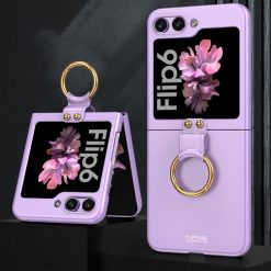 Kryt GKK Fashion Ring case fialový – Samsung Galaxy Z Flip 6 / Z Flip 7 FE
