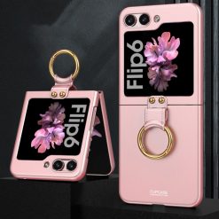 Kryt GKK Fashion Ring case ružový – Samsung Galaxy Z Flip 6 / Z Flip 7 FE