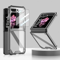 Ochranný kryt GKK Colorful Acrylic case čierny – Samsung Galaxy Z Flip 6 / Z Flip 7 FE