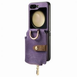 Peňaženkové puzdro Unique Wallet fialové – Samsung Galaxy Z Flip 6 / Z Flip 7 FE