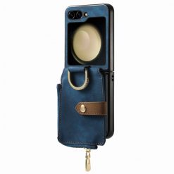 Peňaženkové puzdro Unique Wallet modré – Samsung Galaxy Z Flip 6 / Z Flip 7 FE