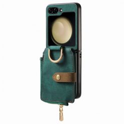 Peňaženkové puzdro Unique Wallet zelené – Samsung Galaxy Z Flip 6 / Z Flip 7 FE