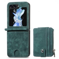 Peňaženkové puzdro Zipper Wallet zelené – Samsung Galaxy Z Flip 6 / Z Flip 7 FE