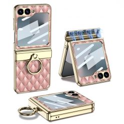 Kryt GKK Elegant Ring case ružový – Samsung Galaxy Z Flip 6 / Z Flip 7 FE