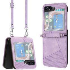 Zadný kryt Lanyard case fialový – Samsung Galaxy Z Flip 7